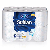 دستمال توالت 12 قلو سافتلن