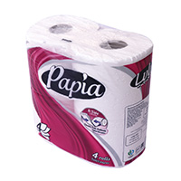 دستمال توالت 4 رول بی ساید پاپیا12*4