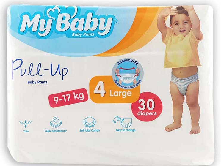 پوشک شورتی پول آپ سایز 4 اقتصادی مای بیبی30*4