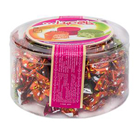 پشمک دو سر پیچ پت میوه ای 500 حاج عبداله