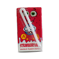 نوشیدنی شیر توت فرنگی غنی شده با ویتامین A+D دنت