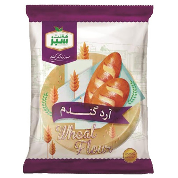 آرد گندم 500 گرم سلوفان کشت سبز 