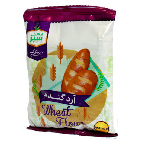 آرد گندم 500 گرم سلوفان کشت سبز 
