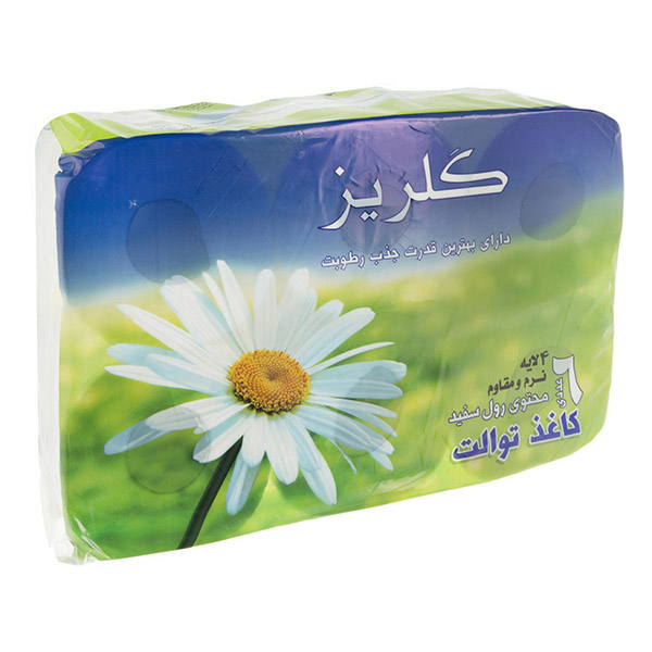 دستمال توالت دلفی 6ع سفیدگلریز