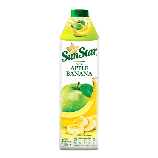 آبمیوه سیب و موز 1000 سان استار