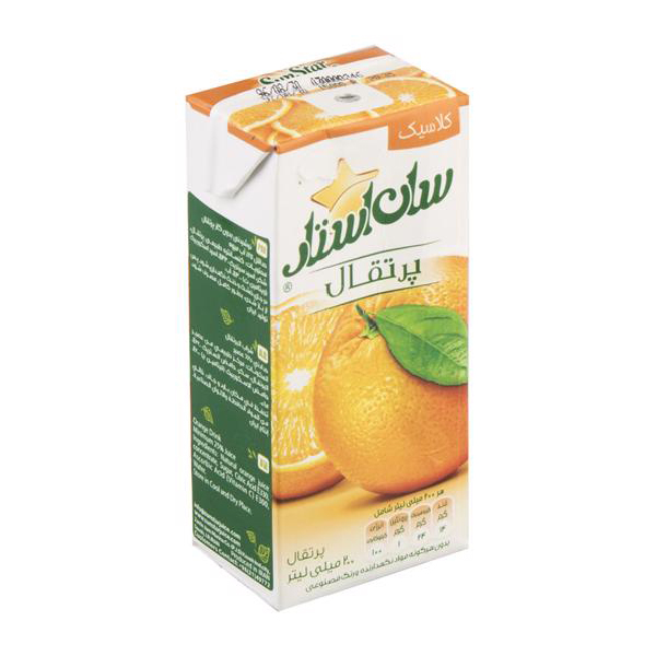 نوشیدنی پرتقال 200کلاسیک سان استار