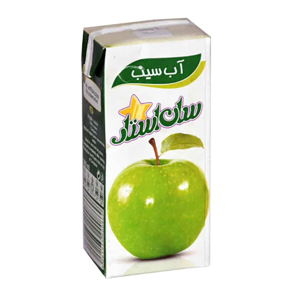 نوشیدنی سیب بدون شکر 200 سان استار