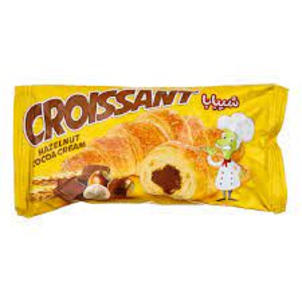 کروسان مغزی کاکائو فندوق 50 گرم شیبابا