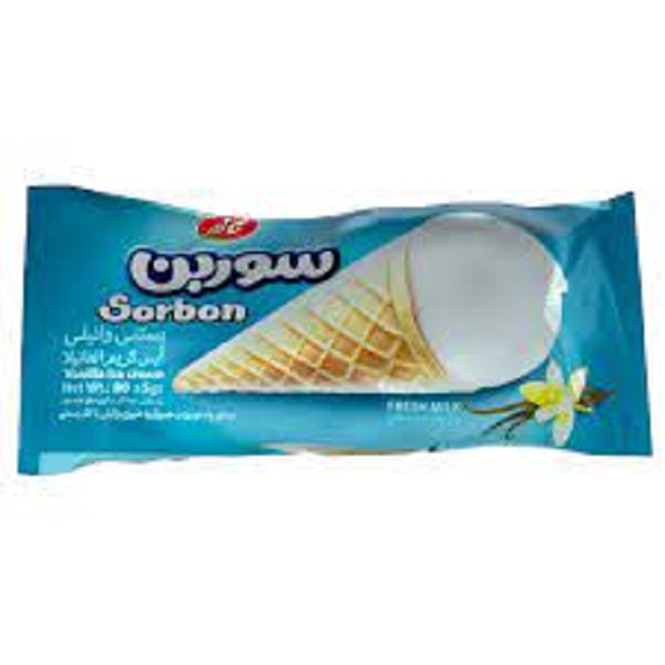 بستنی قیفی سوربن وانیلی (رندو) کاله 