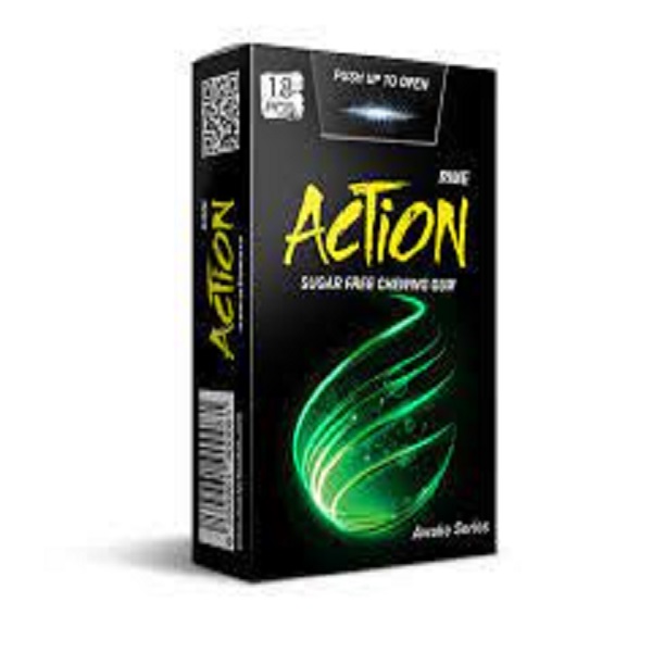 اکشن آدامس بیداری با طعم رایم (نعنا خنک)