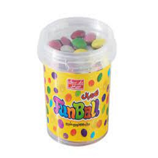 دراژه شکلاتی با روکش رنگی فان بال100 شیرین عسل 