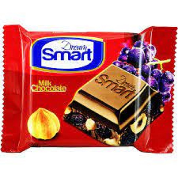 شکلات مغزدار فندوق و کشمش دریم اسمارت شیرین عسل 