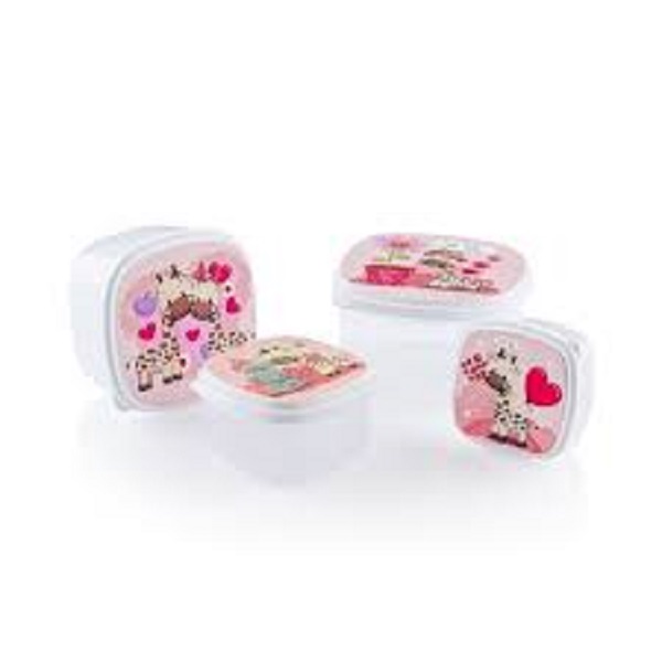 ست ظرف غذا مربع بارانا 4عددی زیباسازان10228