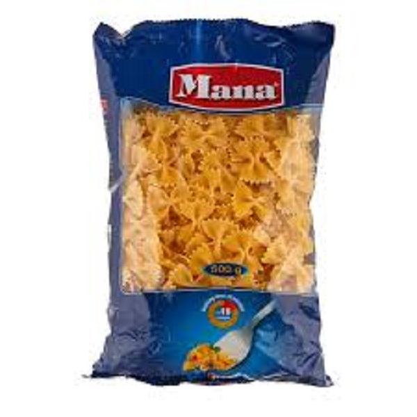 پاستا پروانه ای بزرگ 500 گرم مانا