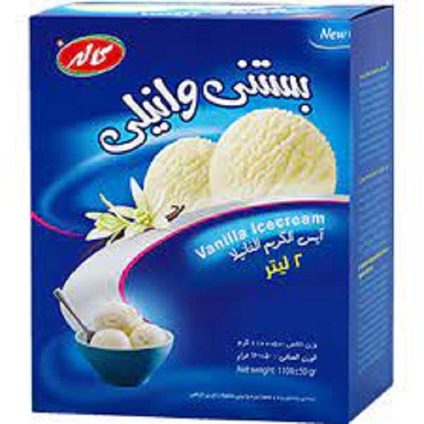 بستنی پاکتی 2 لیتری وانیلی کاله 