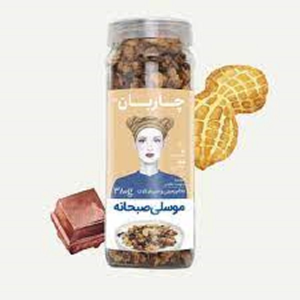چاربان موسلی بادام زمینی و شیر شکلات 380 گرم
