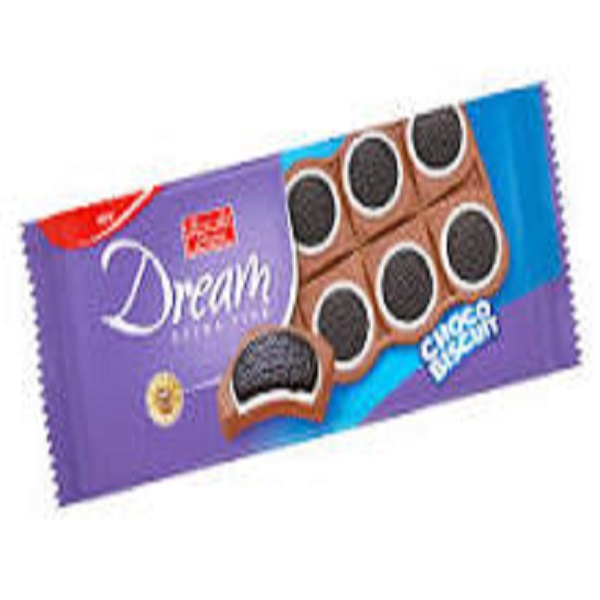 شکلات با کرم شیری و بیسکویت کاکائویی دریم شیرین عسل 