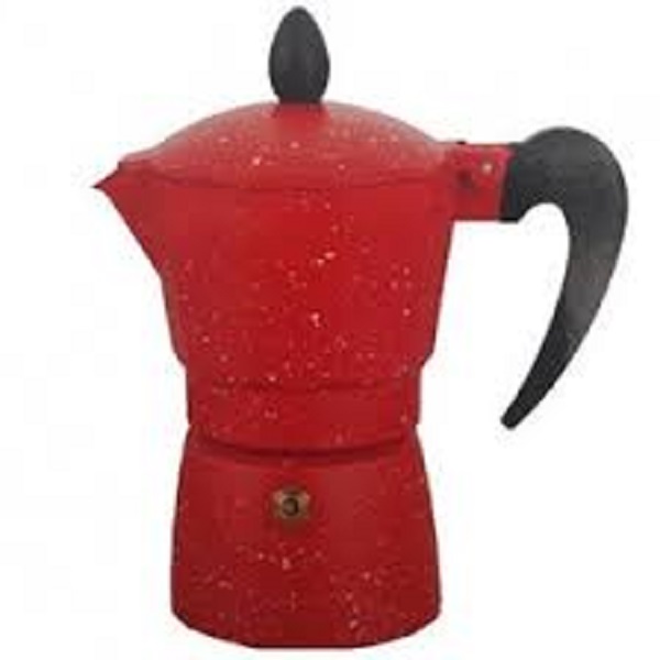 قهوه جوش 3کاپ کمر استیل درب طرحدار یونیک 6518