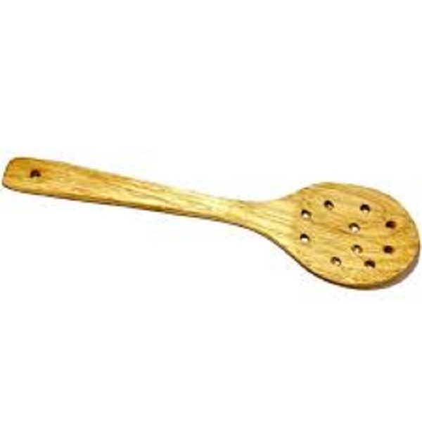 کفگیر گرد سوراخ دار چوبی چین