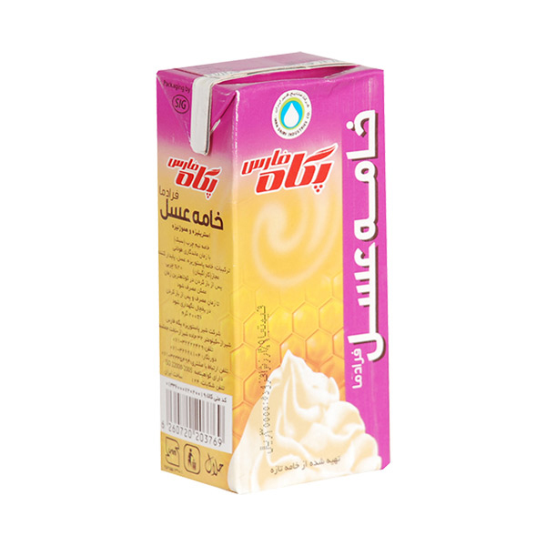 خامه عسل اسریل پاکتی تتراپک 200 سی سی پگاه