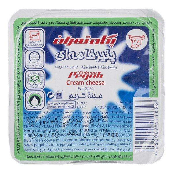 پنیر خامه ای لیوانی 100 گرمی پگاه