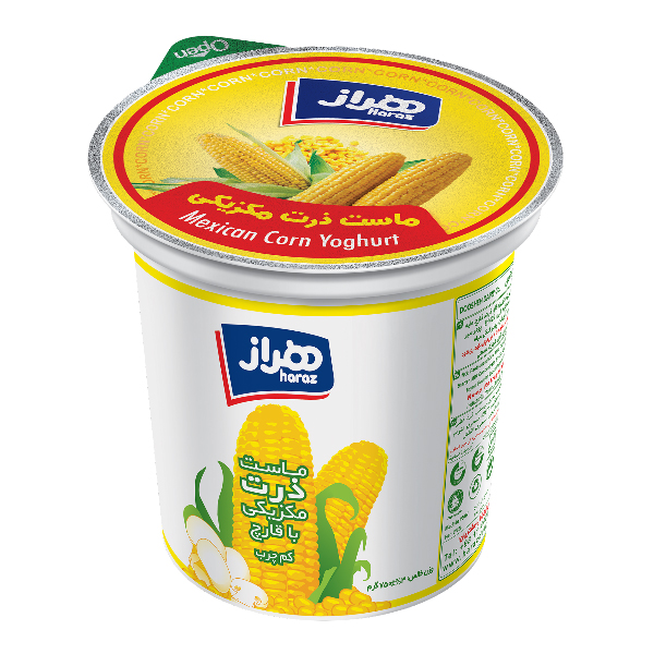 ماست چکیده قارچ و ذرت 750 گرمی هراز