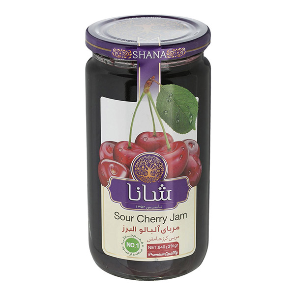 مربا آلبالو شیشه 840 گرم شانا