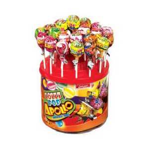 آبنبات چوبی مغزدار آدامس آپولو