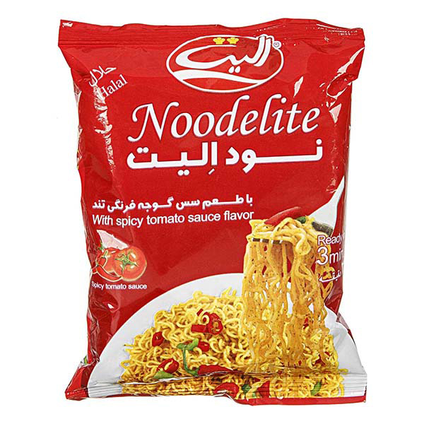 نودالیت با طعم سس گوجه فرنگی تند