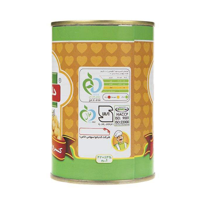کنسرو نخود آبگوشتی 420گرمی دلپذیر